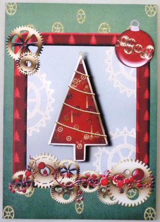Steampunk Christmas Red, Gold and Green by Michelle Chivers