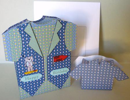 Golfer T-shirt & Waistcoat Card & Gift Box Kit by Michelle Chivers