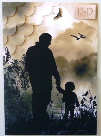 Watching Birds in the Night Deckle Edge Stacker by Michelle Chivers