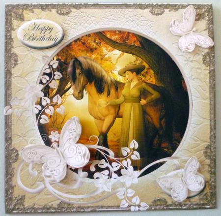 Be My Friend-6x6 Topper with Decoupage by Michelle Chivers