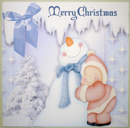 Best of Friends Little Girl Hugging Snowman by Michelle Chivers