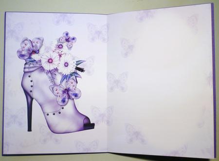Lavender Flowerheads Over Heel Insert by Michelle Chivers