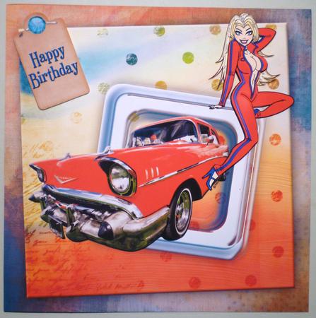Chevvy Beauty 8x8inch Card Front by Michelle Chivers
