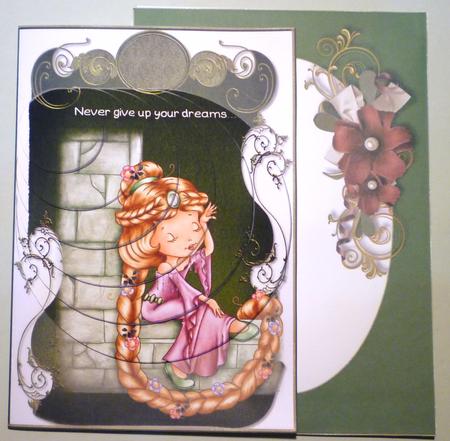 Rapenzel Off-center Pyramid Card & Envelope Kit by Michelle Chivers