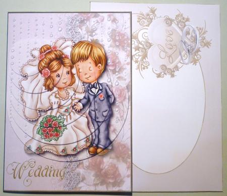 Special Couple Off-center Pyramid Card & Envleope Kit by Michelle Chivers