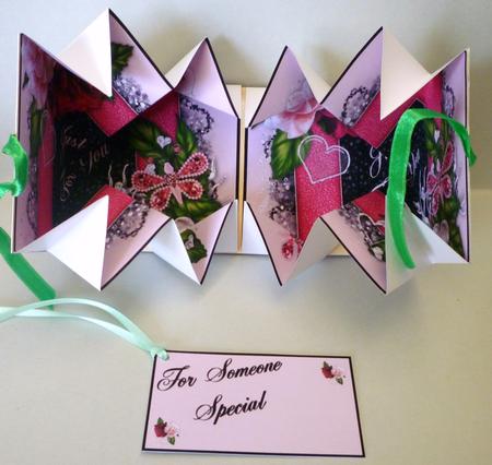 Gem Butterflies and Roses - Exploding Card by Michelle Chivers
