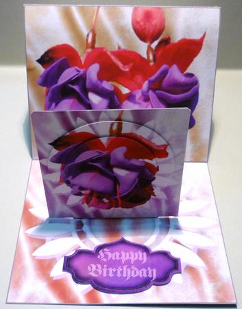 Real Fuschia Stand-up Element Easel Card by Michelle Chivers
