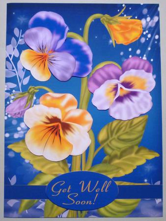Pansy Birthday Greeting Quick Card by Michelle Chivers