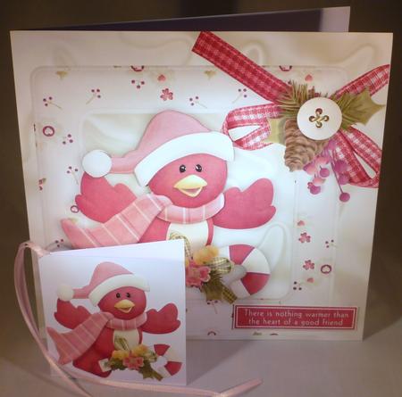 Heart of a Good Friend Cute Little Christmas Robin by Michelle Chivers