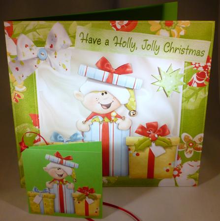 Christmas Elf with Presents by Michelle Chivers