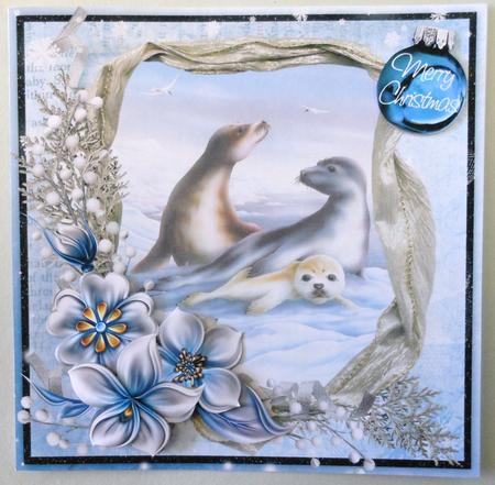 Winter Flowers & Seals in Snow 8x8inch Step by Step by Michelle Chivers