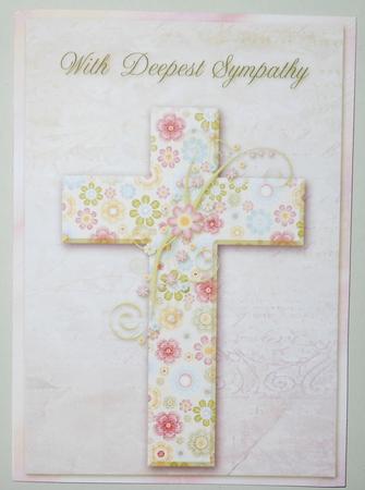 Floral Cross Sympathy Quick Card by Michelle Chivers