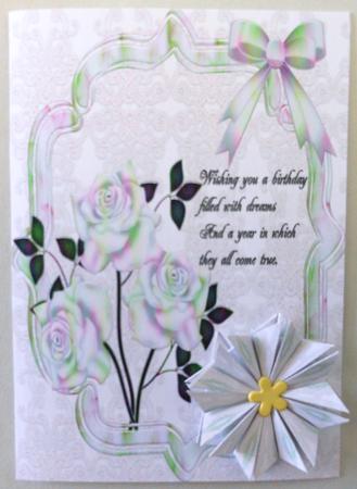 7x5 Fantasy Rose Teabag Sheet by Michelle Chivers