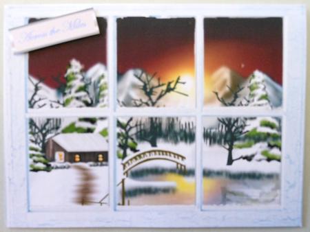 Snow Scenes with Cottages and Bridge Toppers by Michelle Chivers