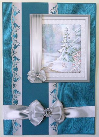 Blue Card Front with Frame by Michelle Chivers