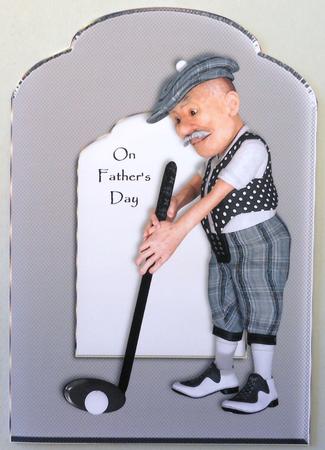 Golfing Fathers Day Scalloped Top Quick Card by Michelle Chivers