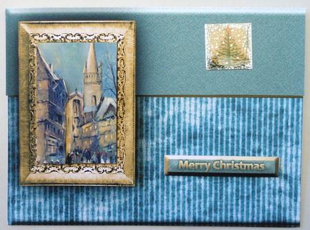Vintage City Snow Scene Quick Card by Michelle Chivers
