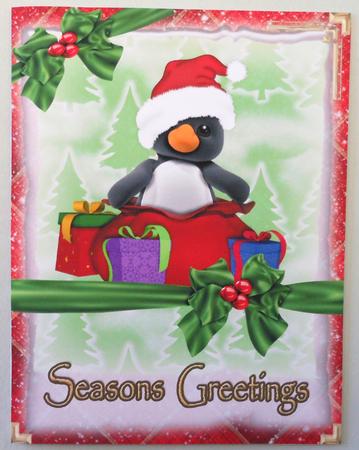 2 Lovely Christmas Toppers-santa-penguins by Michelle Chivers