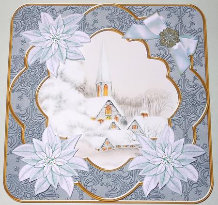Ice Church Grey Poin Fancy Picture 8in Decoupage Cf Kit by Michelle Chivers