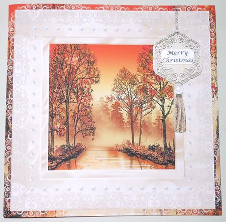 Golden Sunset Pearly Frame Any Occasion Card by Michelle Chivers