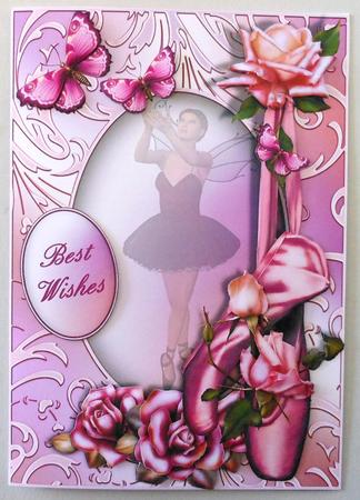 The Ballet Shoes in Shimmering Frame Card Front by Michelle Chivers