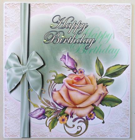 Heritage Rose and Lace for 8x8 #2 by Michelle Chivers