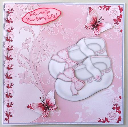 Gorgeous Baby Congratulations Shoe Card Topper by Michelle Chivers