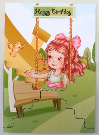 Envelope Card Beautiful Girl by Michelle Chivers