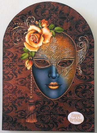 Autumn Masqerade Arch Card by Michelle Chivers