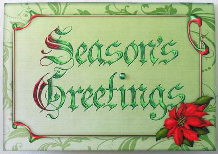 Poinsettia Toppers - Season's Greetings & Blank by Michelle Chivers