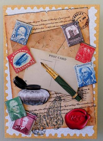 Write Your Own Greeting Vintage Stationery Card by Michelle Chivers