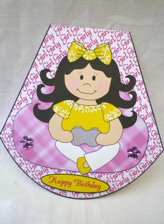 Gaming Girl Wobble Card Also Has Matching Step Bystep by Michelle Chivers