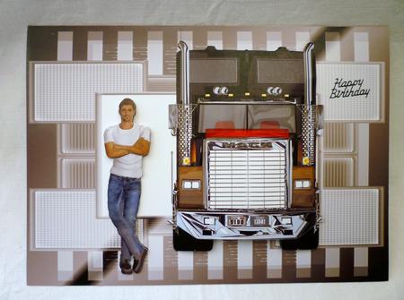 Big Truck 3 Quick Card Front with Decoupage by Michelle Chivers