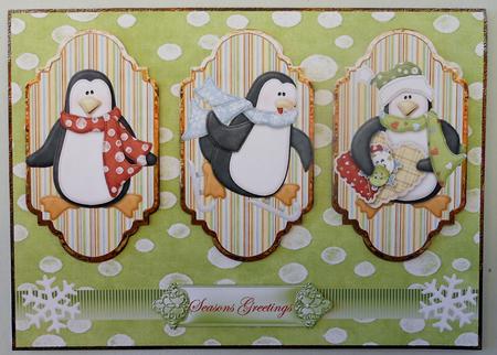 Penguin Family Panel Card by Michelle Chivers
