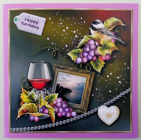 Of Wine & Memories Card Topper 1 by Michelle Chivers