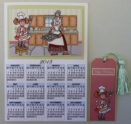Granny's Kitchen Calendar,card, Bookmark by Michelle Chivers