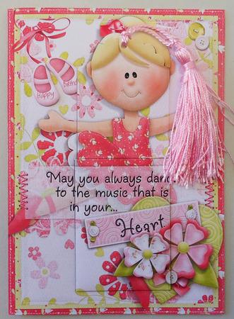Ballet Bookmark Pocket, Good Luck, Well Done Topper by Michelle Chivers