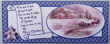 Dl Christmas Scene with Sleigh-blue by Michelle Chivers