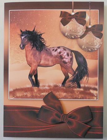 Christmas Quick Card with Winter Horse by Michelle Chivers