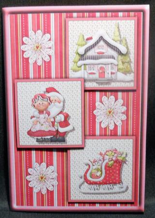 Mr & Mrs Claus Three Square Quick Card by Michelle Chivers