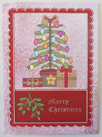 Christmas Tree Quick Cards - Trees Framed on Foil Background by Michelle Chivers