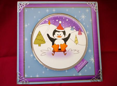 Xmas Penguin Cut and Fold Card by Michelle Chivers