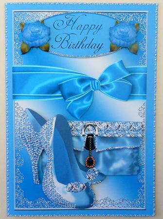 Shoe and Floral Wedding, Anniversary or Birthday Card by Michelle Chivers