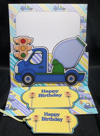 Easel Card - Concrete Mixer by Michelle Chivers