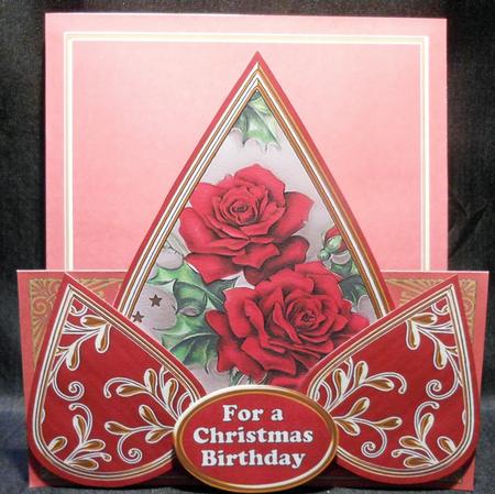 Red Roses Christmas Birthday Teardrop Trio Kit by Michelle Chivers
