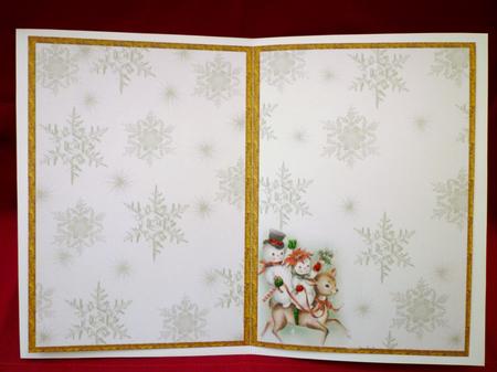 Vintage Big Snowman Green Snowflake Insert by Michelle Chivers