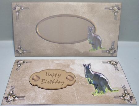 Australian Kangaroo Dl Card Kit by Michelle Chivers