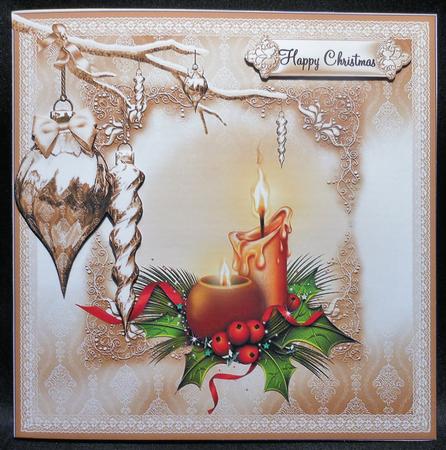 Candles in Gold Shimmer Frame by Michelle Chivers