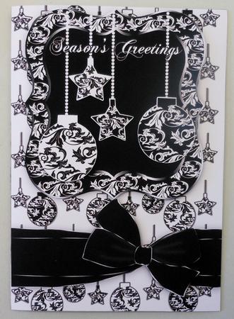 Christmas Black and White Quick Card by Michelle Chivers