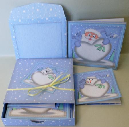 3D Top Drawer Xmas Snowball Cuties Cards Bumper Kit by Michelle Chivers